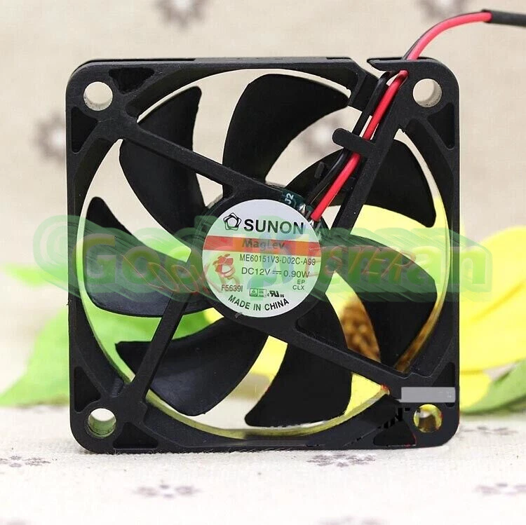 SUNON ME60151V3-D02C-A99 6015 12V 0.9W magnetic suspension chassis fan 1Pcs/ - Image 3 of 4