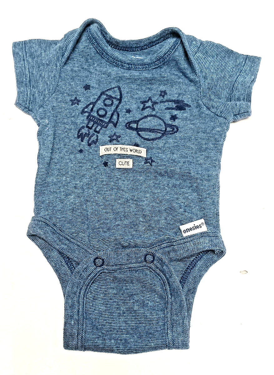 Preemie Organic Cotton By Gerber Short Sleeve Blue Out Of This