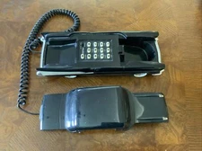 Vintage Telemania 57 Chevy Black Corded Phone W/ Chrome & Whitewalls