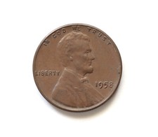1958-p Lincoln Wheat Cent Us Penny Coin Lp8 1958-p Lincoln Wheat Cent Us Penny Coin Lp8