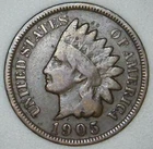 1905-P 1C Indian Head Cent VF 21lla0710-1