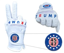 Trump Golf Glove Men's 100% Cabretta Leather Funny Gag Gift PGA Style Tour MAGA