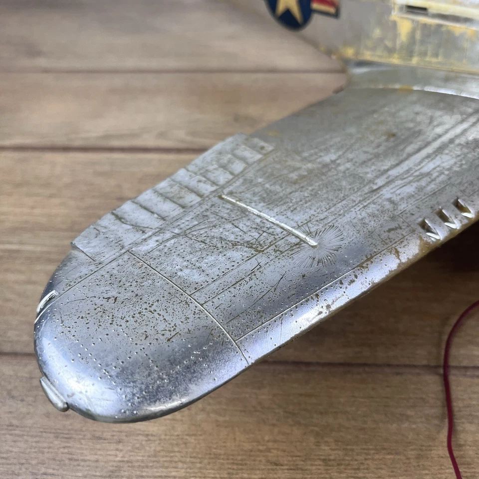 Vintage WEN-MAC COBRA P63 Gas Powered Line Control Airplane 20" Long AMF - Image 2 of 4