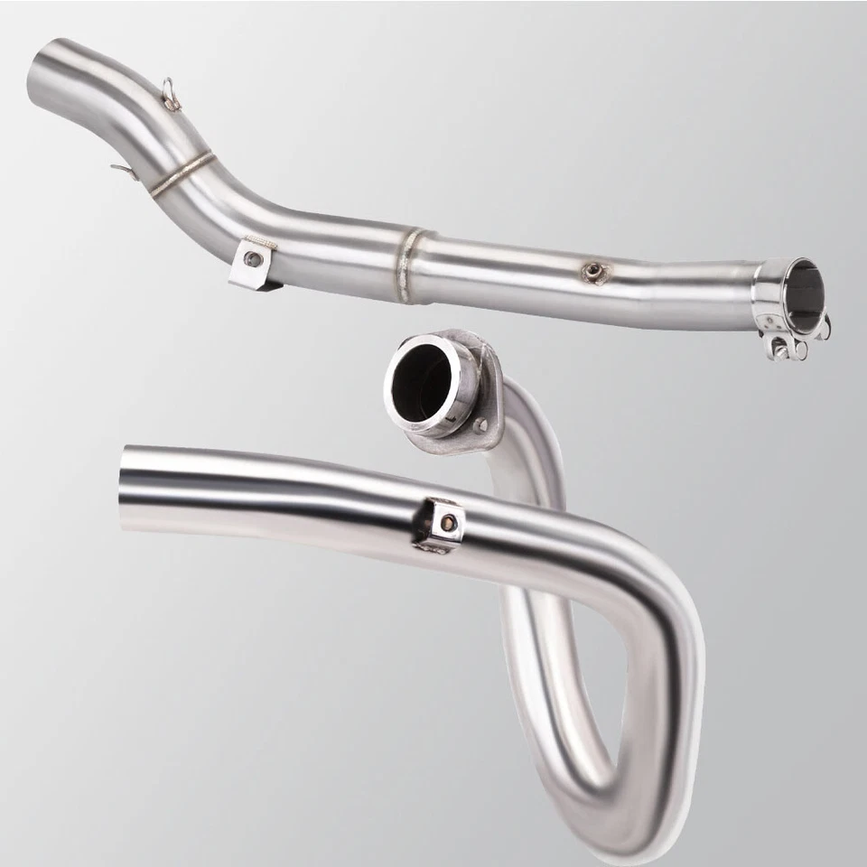 Full Exhaust For 2002-2022 2019 2018 DRZ400S Tips 450mm Header Link Pipe System - Image 3 of 4