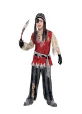 Cutthroat Corpse Pirate Unisex 4-Piece Costume Child Small