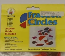 Carson Dellosa Fraction Circles - Math Manipulative Teaching Aids for Education 