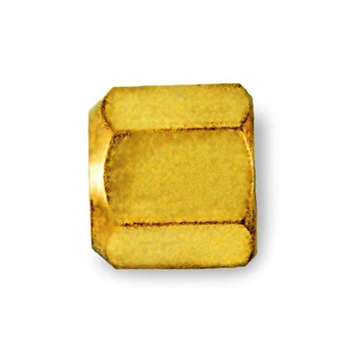 C&D Valve CD2235  1/4'' Flare Cap Brass Hex with Neoprene O-Ring Seal  6 Pack