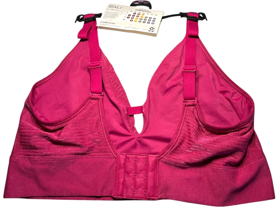 Bali Bra Womens XXL Mauve Wirefree Full Coverage Lightly Lined Seamless Comfort - Image 2 of 4