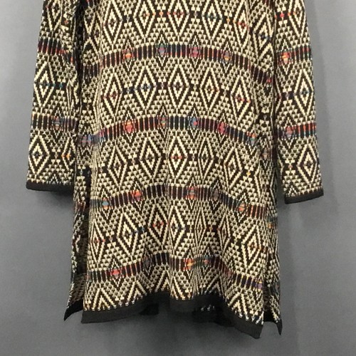 Great Northwest Indigo Sweater Womens Large Open Front Aztec Cardigan - Picture 8 of 12