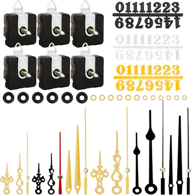 Quartz Clock Movement Mechanism Kit with Numerals and Hands for DIY Projects