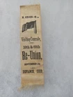 DEFIANCE OHIO 38th 68th INFANTRY GAR CIVIL WAR VETERAN GRAND ARMY REUNION RIBBON