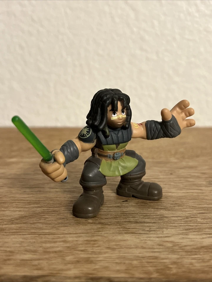 "Figura de 2"" Star Wars Galactic Heroes Quinlalan Vos Jedi Master Clone Wars Hasbro" Foto 2 de 4