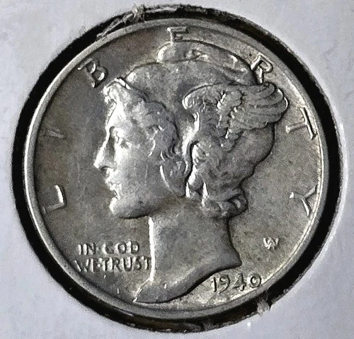 1940 Mercury Dime 10c Fine COIN