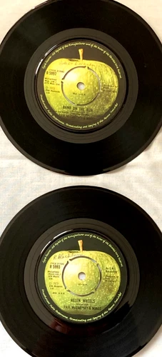 Paul McCartney Wings Helen Wheels + Band on the Run UK 7" vinyl Apple Record lot