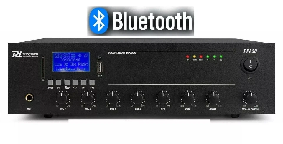 IMPIANTO AUDIO FILODIFFUSIONE 100Watt+ 6 Altoparlanti+Bluetooth+100Mt Cavo TOP ! - Immagine 2 di 4