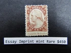 nystamps US Stamp # 6c Essay Imprint Mint Rare $450           A17x2184