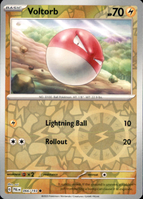 Voltorb Reverse Holo Common SV02: Paldea Evolved 066/193 NM sui 2023