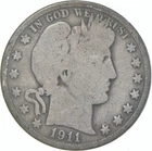 1911-D Barber Half Dollar Average Circ 90% Silver *6678