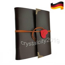 Retro Leder Fotoalbum zum Selbstgestalten Album Scrapbook Fotobuch Geschenk DIY