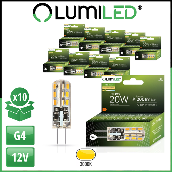 Lumiled 10X Led G4 Lampen Leuchtmittel 12V 2W = 20W 200Lm Warmweiß Kein Flackern-image