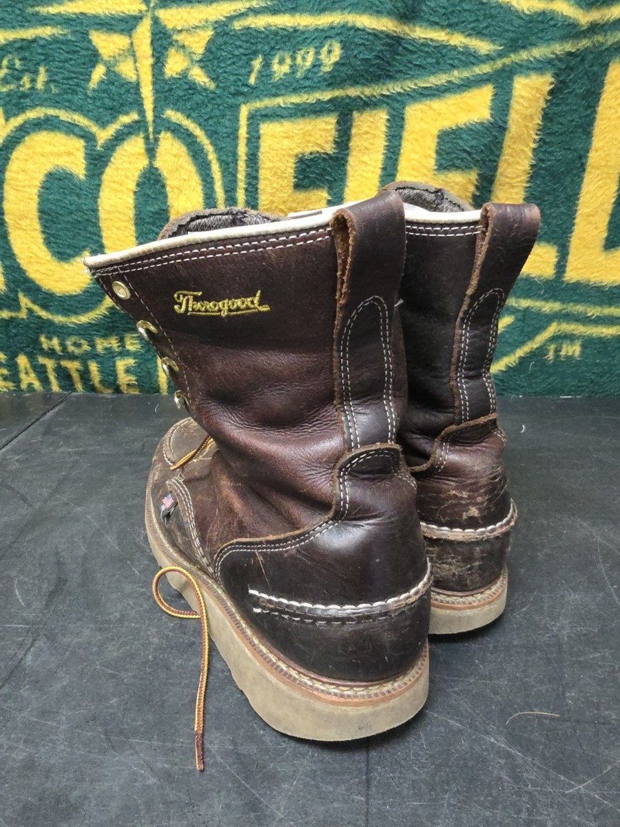 希少★USA製　Thorogood　シボ革 レザー　ペコスブーツ　ブラウン Thorogood Brown Leather Work Boots ASTM F2892-18 EH 10.5 2E 814