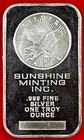 Sunshine Minting 1 oz Silver Bar .999 Fine Silver Eagle Sigma Tested