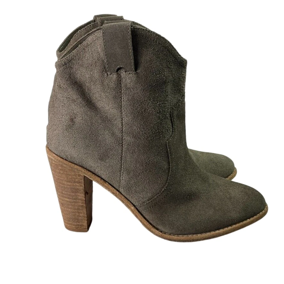 Joie Booties Womens 9.5 Monte Leather Suede Western Lined Heel Cowgirl - Image 4 of 4