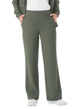 NEW WOMENS MEMBER'S MARK SIZE XS OLIVE TRAVEL JOGGER WIDE LEG PANT-Free Shipping