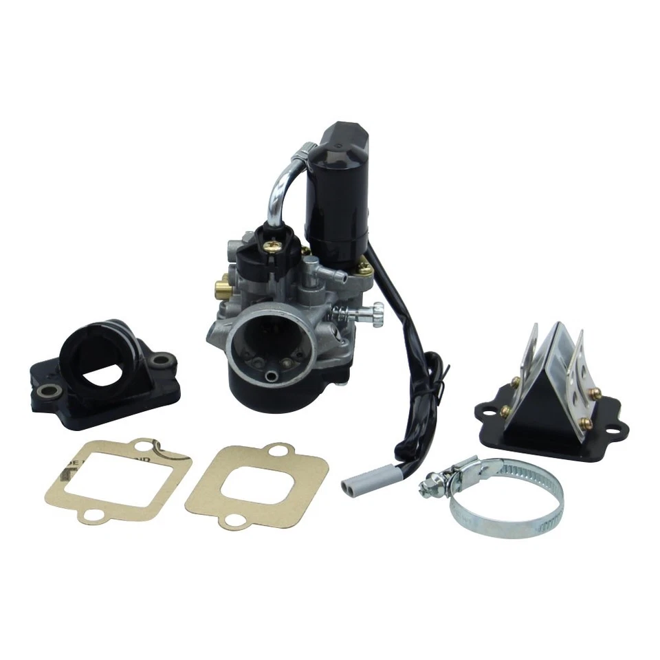 Vergaser-Set: Sport 17,5mm E-Choke + Ansaugstutzen + Membran Piaggio TPH Typhoon - Bild 2 von 4