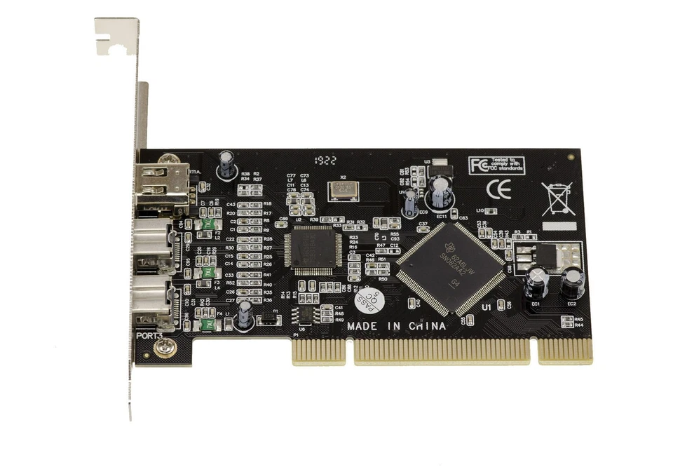 Scheda PCI FIREWIRE 800 E 400 IEEE1394A IEEE1394B Chipset TI SN082AA2 - Immagine 2 di 3