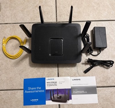 Open Box Linksys Max-Stream AC4000 MU-MIMO Tri-Band WiFi Router EA9300