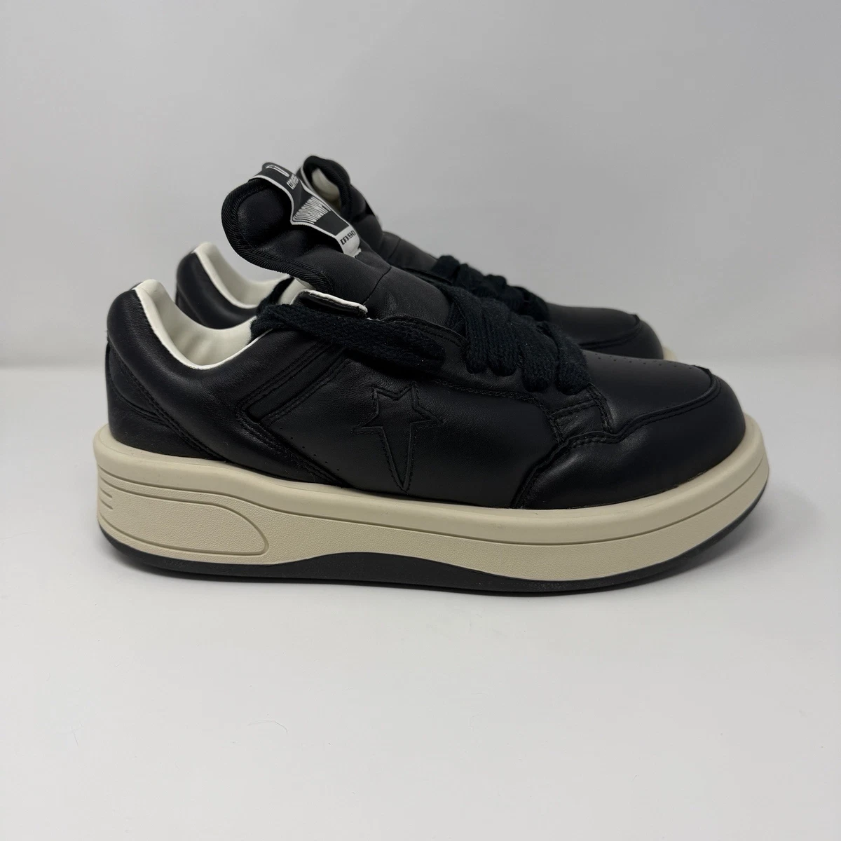 ⭐Converse x Rick Owens x DRKSHDW TURBOWPN Black Cream Sz 6.5 Mens Shoes A12063C⭐ Converse x Rick Owens DRKSHDW Men main image 2