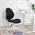 Ergonomic Black Office Chair Curved Mid-Back Computer Adjustable Seat Swivel