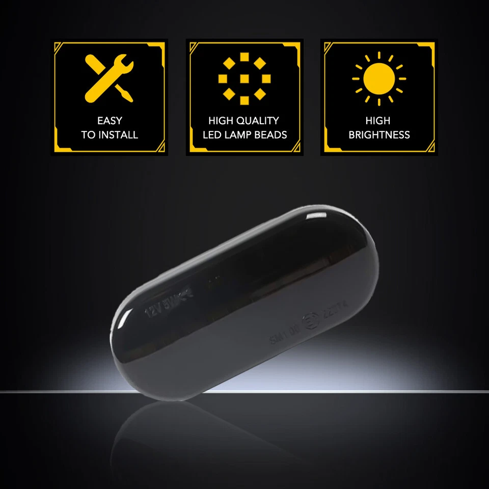 PARA VOLKSWAGEN 1999-04 LED MARCADOR LATERAL LUZ INTERMITENTE DINÁMICA SECUENCIAL Foto 3 de 4