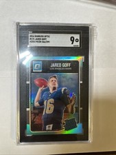 2016 Optic Jared Goff Aqua Prizm 266/299 RATED ROOKIE Card #172 SGC 9 Lions
