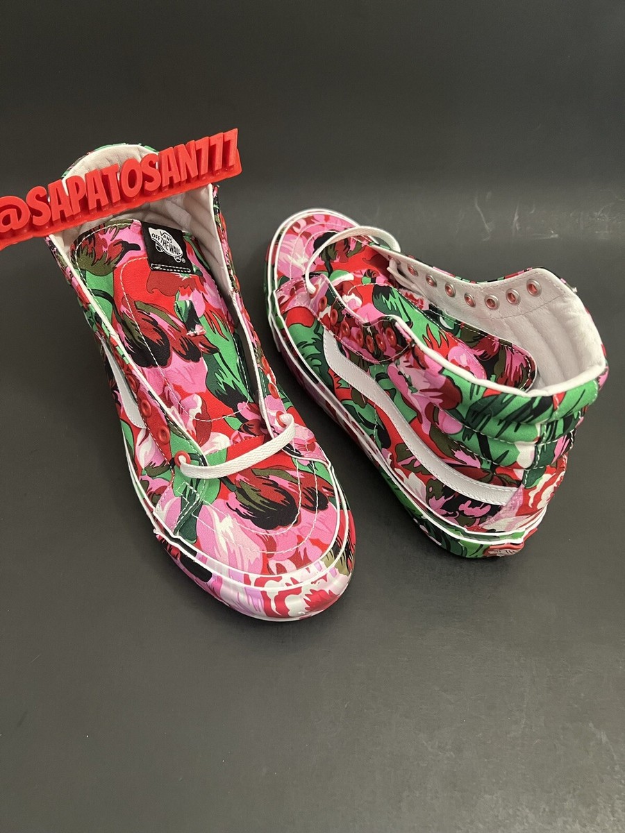 VANS X KENZO PARIS [VN0A4BVB02G1] OG SK8 HI LX FLORAL PRINT RED