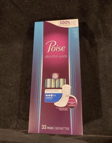 New Poise Ultra Thin Panty Liners Count 33 - Picture 1 of 4