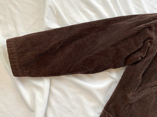 Rare Express Vintage 90s Corduroy Coat Brown Oversized Garantie de Qualite XS - Picture 9 of 11