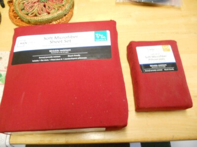 Mainstay twin microfiber sheet and pillowcase set