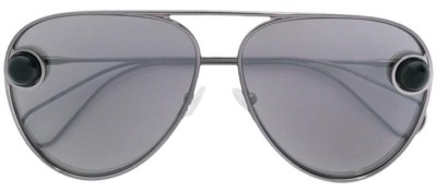 Christopher Kane Black metallic Aviator Sunglasses NEW | eBay display picture 2