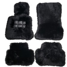 Genuine Black Sheepskin floor mats 2 Inch Height fits Rolls Royce Wraith Dawn