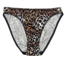 Retro Satin Panty Leopard Print S