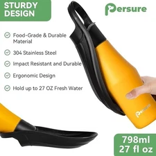 Persure 27 OZ Dog Water Bottle Portable Stainless Steel Pet Water Dispenser