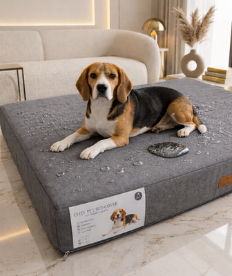 #ad Luxury Water Repellent Dog Bed Cover 36L x 27W x 4H Inch Durable Pet Bed Case $9.95