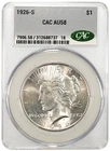 1926 S Peace Silver Dollar CAC AU58