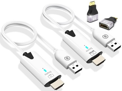2026 Upgrade Wireless HDMI Transmitter and Receiver 328FT/100M, 4K Decode 108...