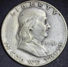 1951-S FRANKLIN SILVER HALF DOLLAR COIN