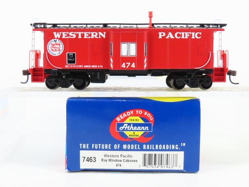 Escala HO Athearn 7463 WP Western Pacific Railroad Bay Window Caboose #474 | Zustand: Used
