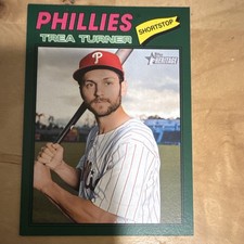 Topps 2026 Heritage Trea Turner Green Border  Baseball Card #183