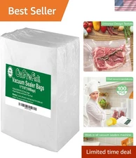 100 Count 11" x 16" BPA Free Vacuum Sealer Bags with Puncture Prevention